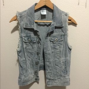 H&M Distressed Denim Vest